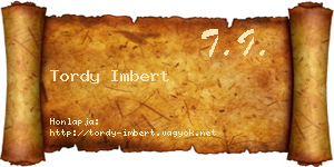 Tordy Imbert névjegykártya